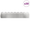 Bordures de pelouse 30 pcs Argent 103 x 0,05 x 22 cm 538165538165