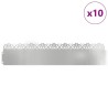 Bordures de pelouse 10 pcs Argent 103 x 0,05 x 22 cm 538166538166