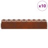 Bordures de pelouse 10 pcs Rouillé 103 x 0,05 x 22 cm 538169538169