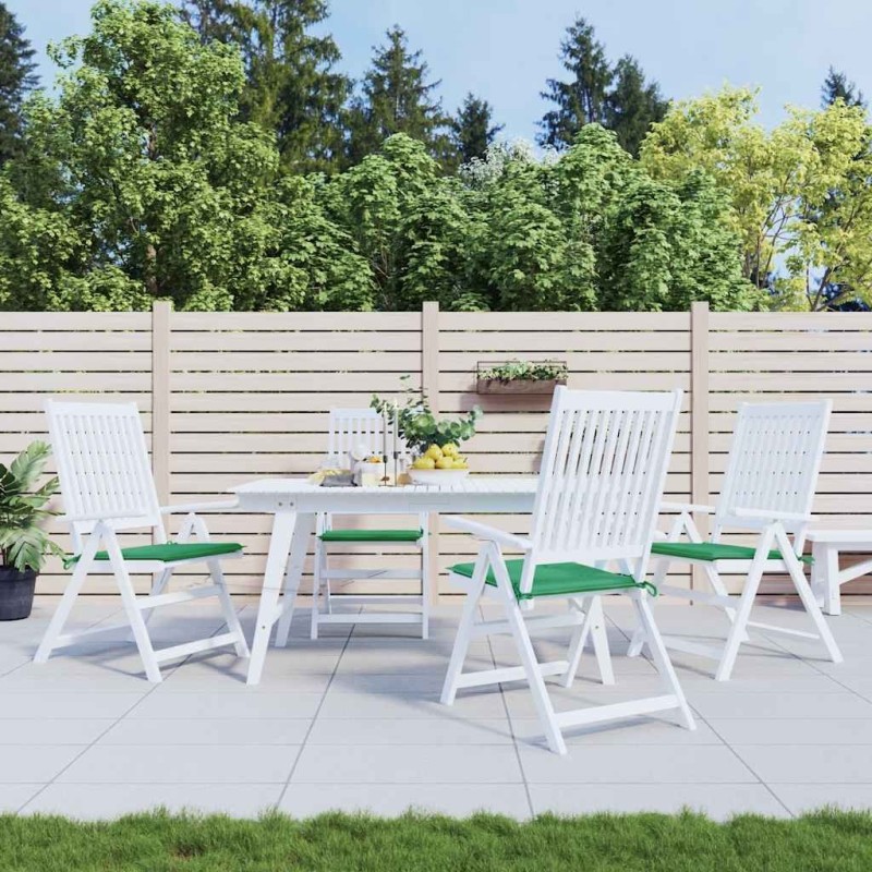 Coussins de chaise jardin lot de 4 vert 40x40x4 cm tissu oxford 538171538171