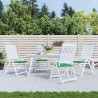 Coussins de chaise jardin lot de 4 vert 40x40x4 cm tissu oxford 538171538171