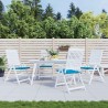 Coussins de chaise jardin lot de 4 bleu 40x40x4 cm tissu oxford 538172538172