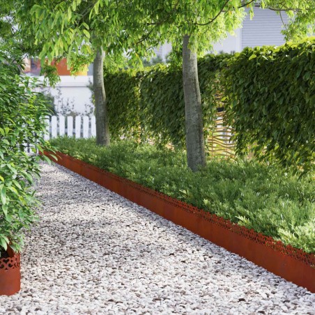 Bordures de pelouse 20 pcs Rouillé 103 x 0,05 x 22 cm 538173538173