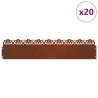Bordures de pelouse 20 pcs Rouillé 103 x 0,05 x 22 cm 538173538173
