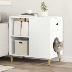 Maison pour chat Blanc 72 x 42.5 x 70 cm Bois d'ingénierie 538174538174