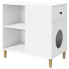 Maison pour chat Blanc 72 x 42.5 x 70 cm Bois d'ingénierie 538174538174