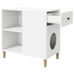 Maison pour chat Blanc 72 x 42.5 x 70 cm Bois d'ingénierie 538174538174