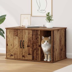 Maison pour chat Bois ancien 85 x 55 x 50 cm Bois d'ingénierie 538181538181