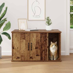 Maison pour chat Bois ancien 85 x 55 x 50 cm Bois d'ingénierie 538181538181