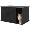 Maison pour chat Noir 85 x 55 x 50 cm Bois d'ingénierie 538182538182