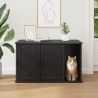 Maison pour chat Noir 85 x 55 x 50 cm Bois d'ingénierie 538182538182