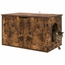 Maison pour chat Chêne fumé 85 x 55 x 50,5 cm Bois d'ingénierie 538184538184
