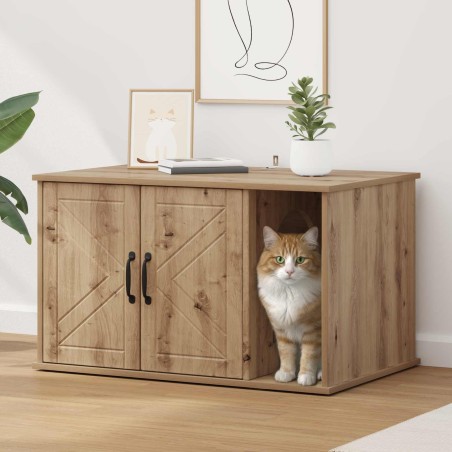 Maison pour chat Chêne artisan 85 x 55 x 50 cm 538186538186