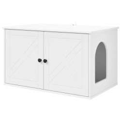 Maison pour chat Blanc 85 x 55 x 50,5 cm Bois d'ingénierie 538190538190