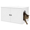 Maison pour chat Blanc 85 x 55 x 50,5 cm Bois d'ingénierie 538190538190