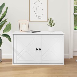 Maison pour chat Blanc 85 x 55 x 50,5 cm Bois d'ingénierie 538190538190