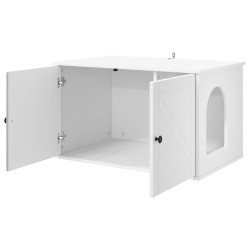Maison pour chat Blanc 85 x 55 x 50,5 cm Bois d'ingénierie 538190538190
