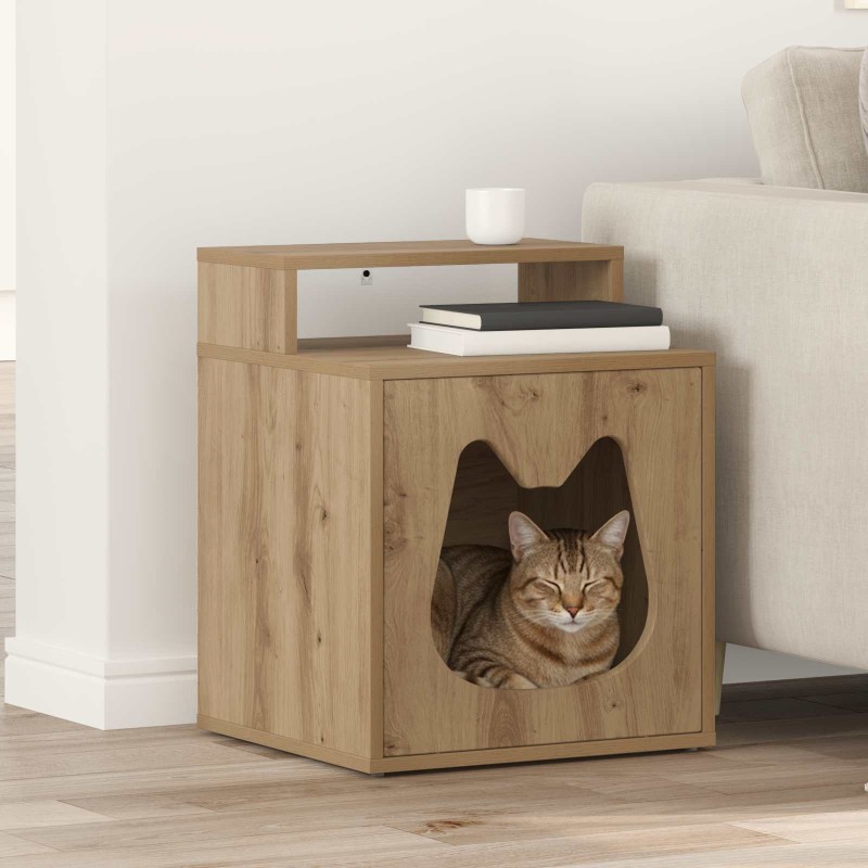 Maison pour chat Chêne artisan 42,5 x 40 x 53,5 cm 538195538195