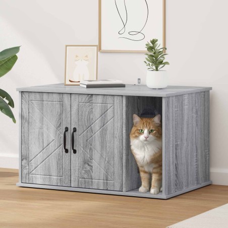 Maison pour chat Gris Sonoma 85 x 55 x 50 cm Bois d'ingénierie 538196538196