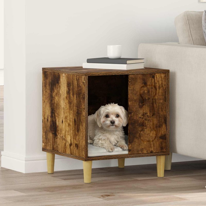 Maison pour Chiens Chêne fumé 44 x 42 x 49 cm Bois d'ingénierie 538197538197
