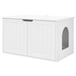 Maison pour chat Blanc 85 x 55 x 50,5 cm Bois d'ingénierie 538201538201