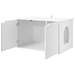 Maison pour chat Blanc 85 x 55 x 50,5 cm Bois d'ingénierie 538201538201