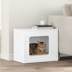 Maison pour chat Blanc Brillant 51 x 30 x 42,5 cm 538208538208