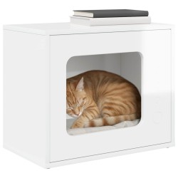 Maison pour chat Blanc Brillant 51 x 30 x 42,5 cm 538208538208