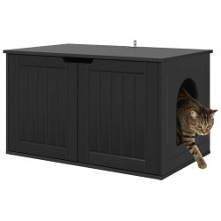 Maison pour chat Noir 85 x 55 x 50,5 cm Bois d'ingénierie 538209538209
