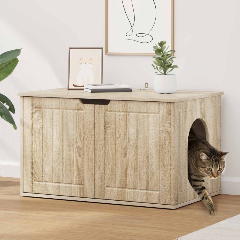 Maison pour chat Sonoma 85 x 55 x 50,5 cm Bois d'ingénierie 538210538210