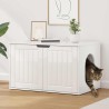 Maison pour chat Blanc Brillant 85 x 55 x 50,5 cm 538213538213