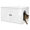 Maison pour chat Blanc Brillant 85 x 55 x 50 cm 538222538222