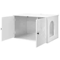 Maison pour chat Blanc Brillant 85 x 55 x 50 cm 538222538222