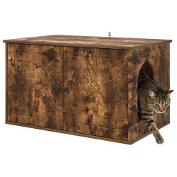 Maison pour chat Chêne fumé 85 x 55 x 50 cm Bois d'ingénierie 538224538224
