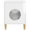 Maison pour chat Blanc Brillant 42,5 x 40 x 53 cm 538236538236