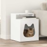 Maison pour chat Blanc 42,5 x 40 x 53,5 cm Bois d'ingénierie 538239538239