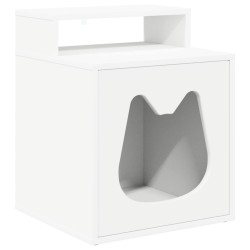 Maison pour chat Blanc 42,5 x 40 x 53,5 cm Bois d'ingénierie 538239538239