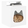 Maison pour chat Blanc 42,5 x 40 x 53,5 cm Bois d'ingénierie 538239538239