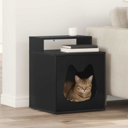 Maison pour chat Noir 42,5 x 40 x 53,5 cm Bois d'ingénierie 538240538240