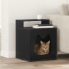 Maison pour chat Noir 42,5 x 40 x 53,5 cm Bois d'ingénierie 538240538240