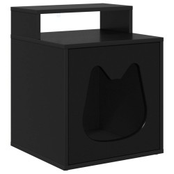 Maison pour chat Noir 42,5 x 40 x 53,5 cm Bois d'ingénierie 538240538240