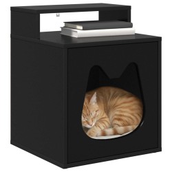 Maison pour chat Noir 42,5 x 40 x 53,5 cm Bois d'ingénierie 538240538240