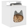 Maison pour chat Blanc Brillant 42,5 x 40 x 53,5 cm 538241538241