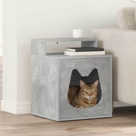 Maison pour chat Béton 42,5 x 40 x 53,5 cm Bois d'ingénierie 538242538242