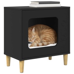 Maison pour chat Noir 51 x 30 x 52 cm Bois d'ingénierie 538245538245