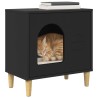 Maison pour chat Noir 51 x 30 x 52 cm Bois d'ingénierie 538248538248