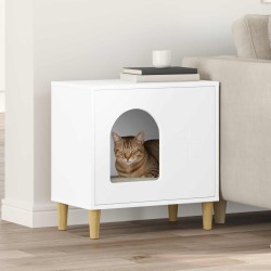 Maison pour chat Blanc 51 x 30 x 52 cm Bois d'ingénierie 538249538249