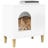 Maison pour chat Blanc 51 x 30 x 52 cm Bois d'ingénierie 538249538249