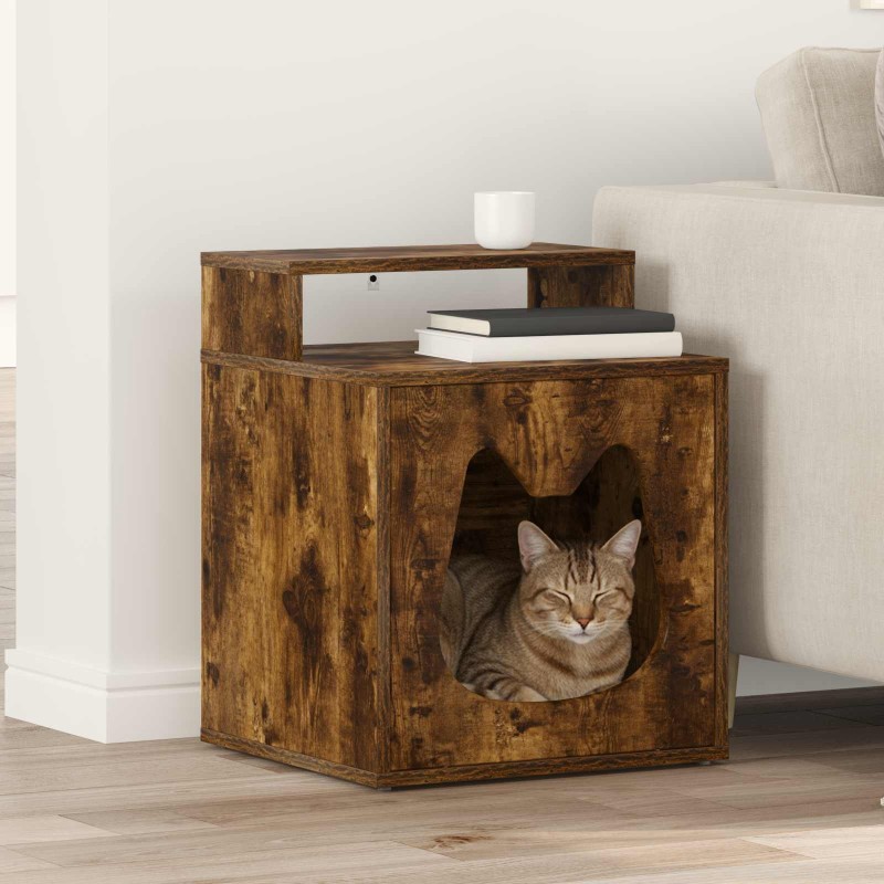 Maison pour chat Chêne fumé 42,5 x 40 x 53,5 cm 538251538251