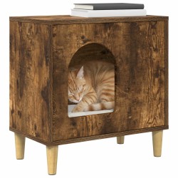 Maison pour chat Chêne fumé 51 x 30 x 52 cm Bois d'ingénierie 538256538256